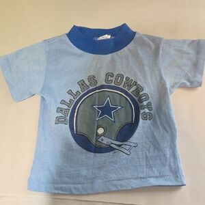 NFL Dallas Cowboys Babies 2-3 Months Kids Light Blue Tee Vintage Retro